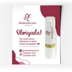 Kit Hidratante Labial e Flyer (Dia da Mulher)