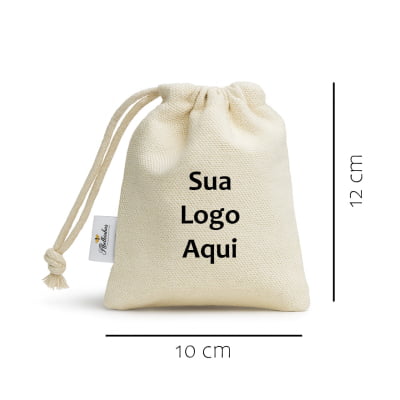 Saquinho de Algodão Crú Porta Joias