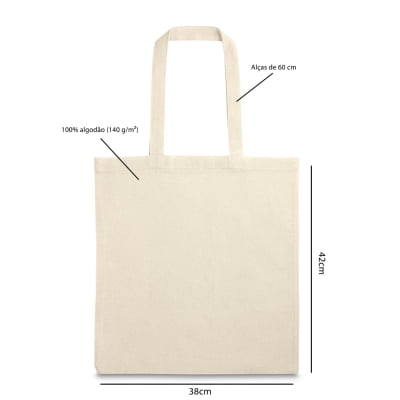 Sacola Ecológica de Algodão Crú (38x42cm)