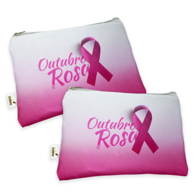 Necessaire Envelope Outubro Rosa (Pronta Entrega)