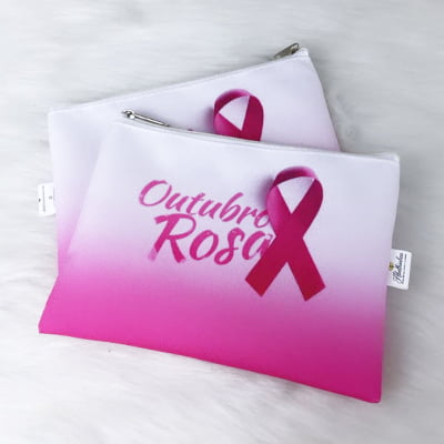 Necessaire Envelope Outubro Rosa (Pronta Entrega)