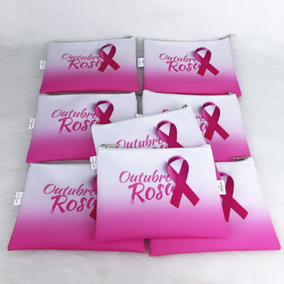 Necessaire Envelope Outubro Rosa (Pronta Entrega)